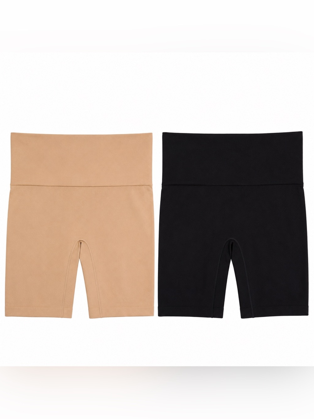 High-Waist  - Black and Beige shapewear